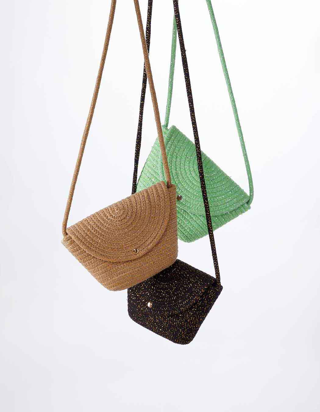 Gold rope shoulder bag femme La Fiancée