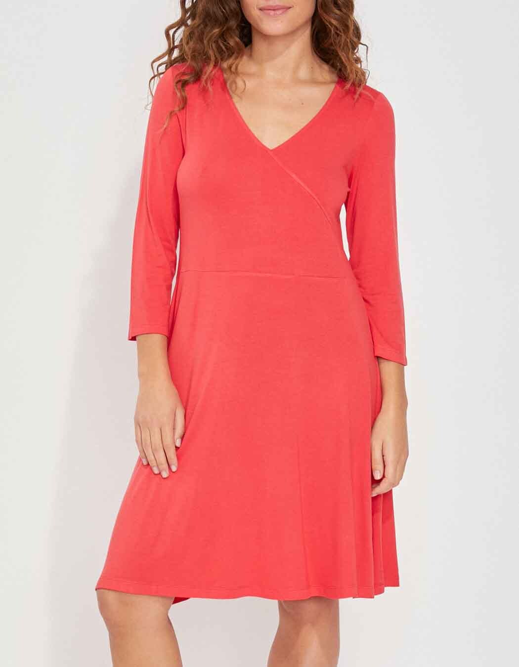 Ecovero double-breasted knit dress femme La Fiancée