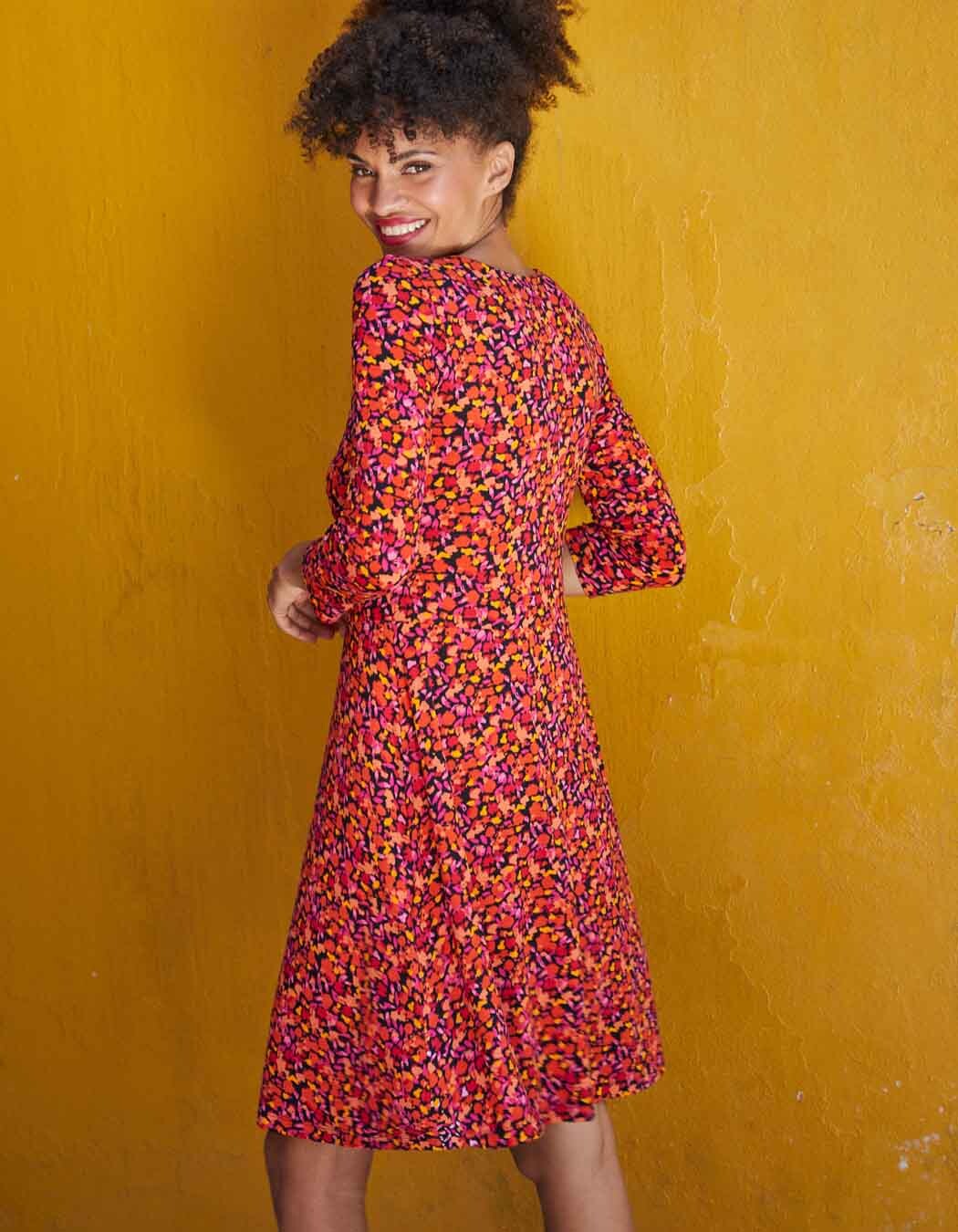 Ecovero double-breasted knit dress femme La Fiancée