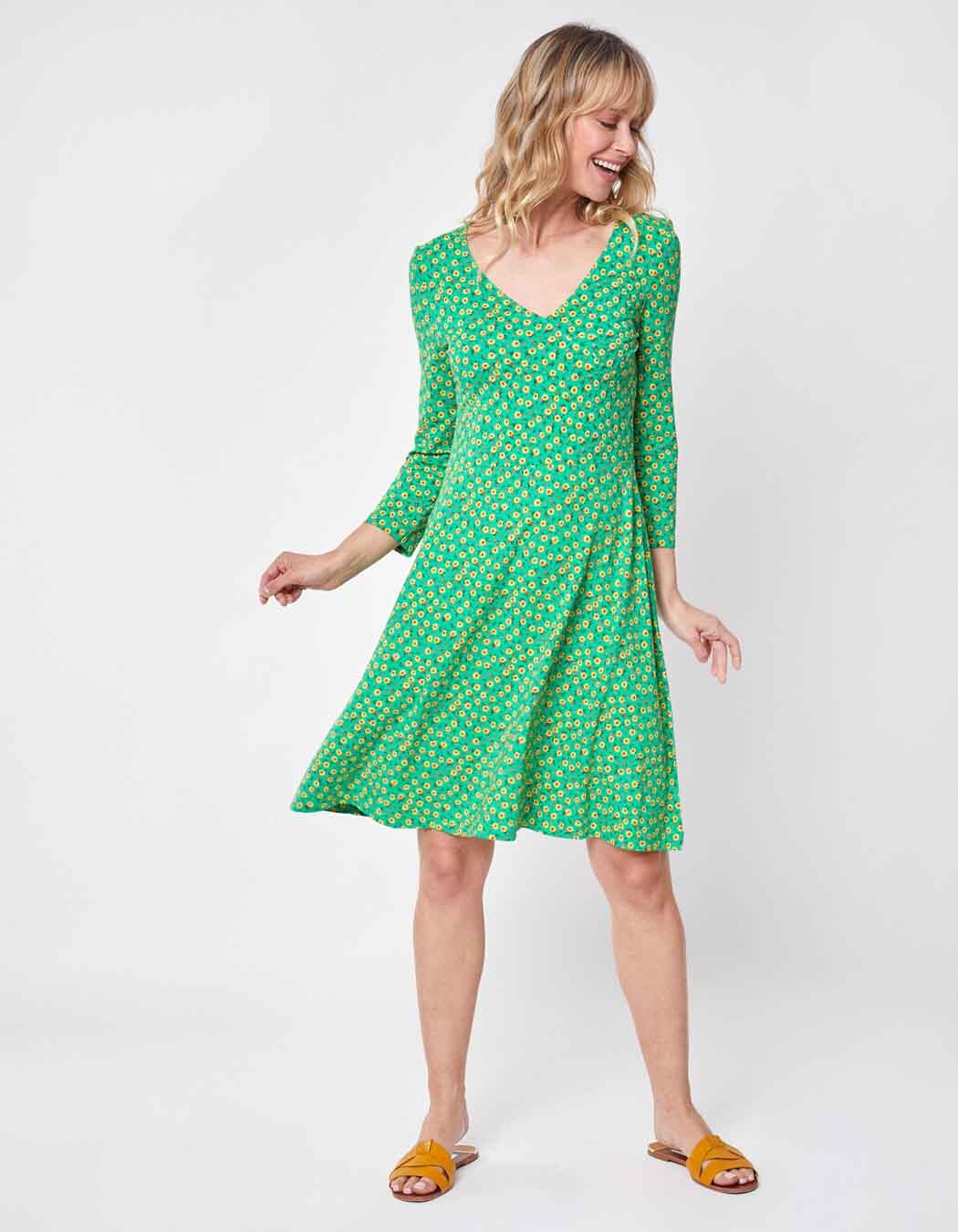 Ecovero double-breasted knit dress femme La Fiancée