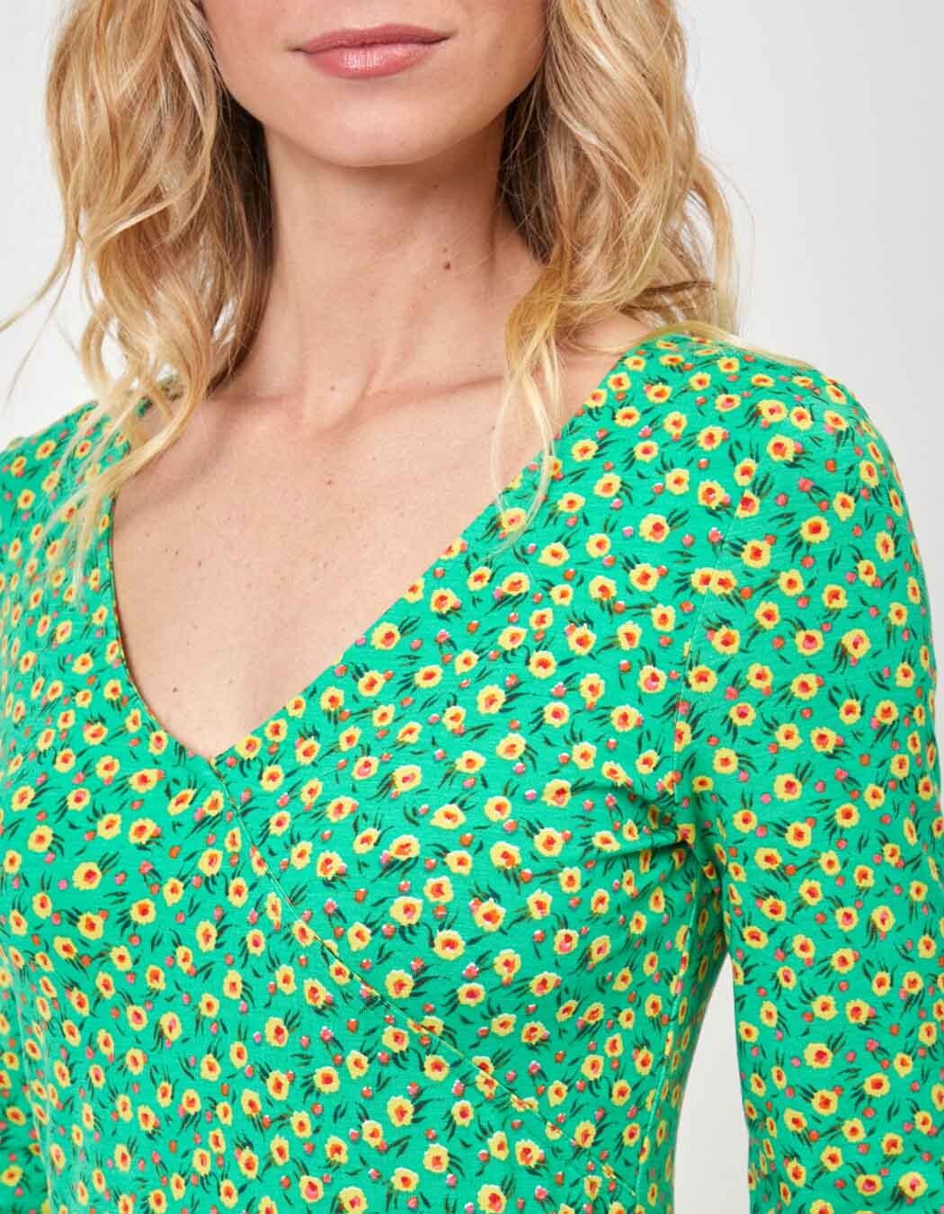 Ecovero double-breasted knit dress femme La Fiancée