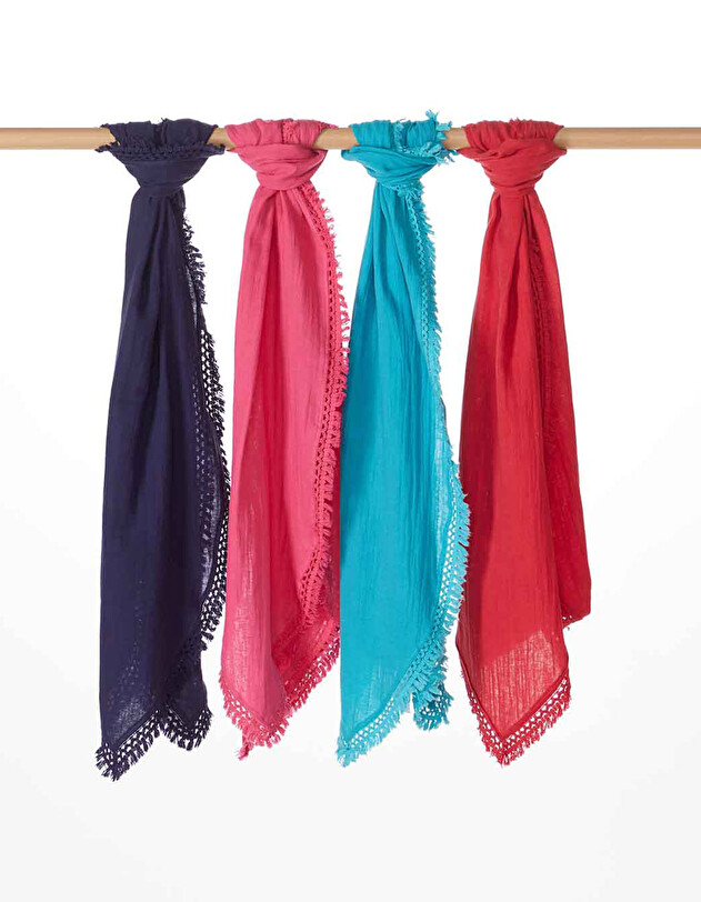 Large cotton gauze stole femme La Fianc&eacute;e