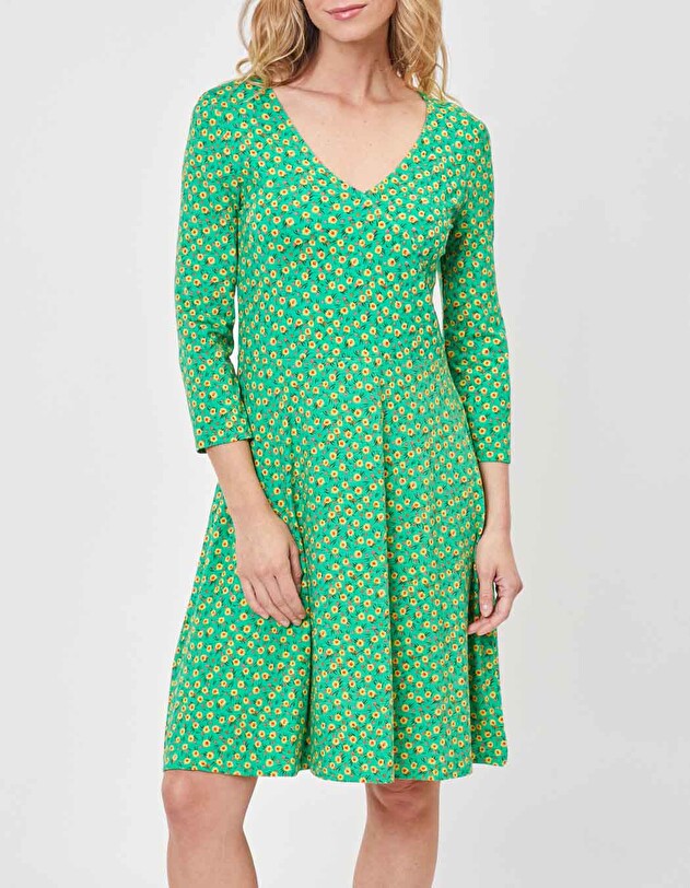 Ecovero double-breasted knit dress femme La Fianc&eacute;e