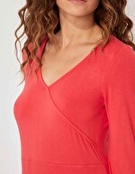 Ecovero double-breasted knit dress femme La Fiancée