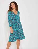 Ecovero double-breasted knit dress femme La Fiancée