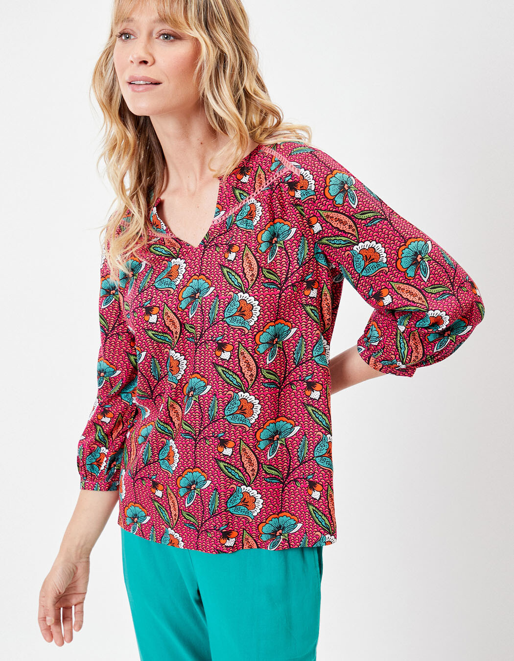 Loose-fitting flowing blouse femme La Fianc&eacute;e