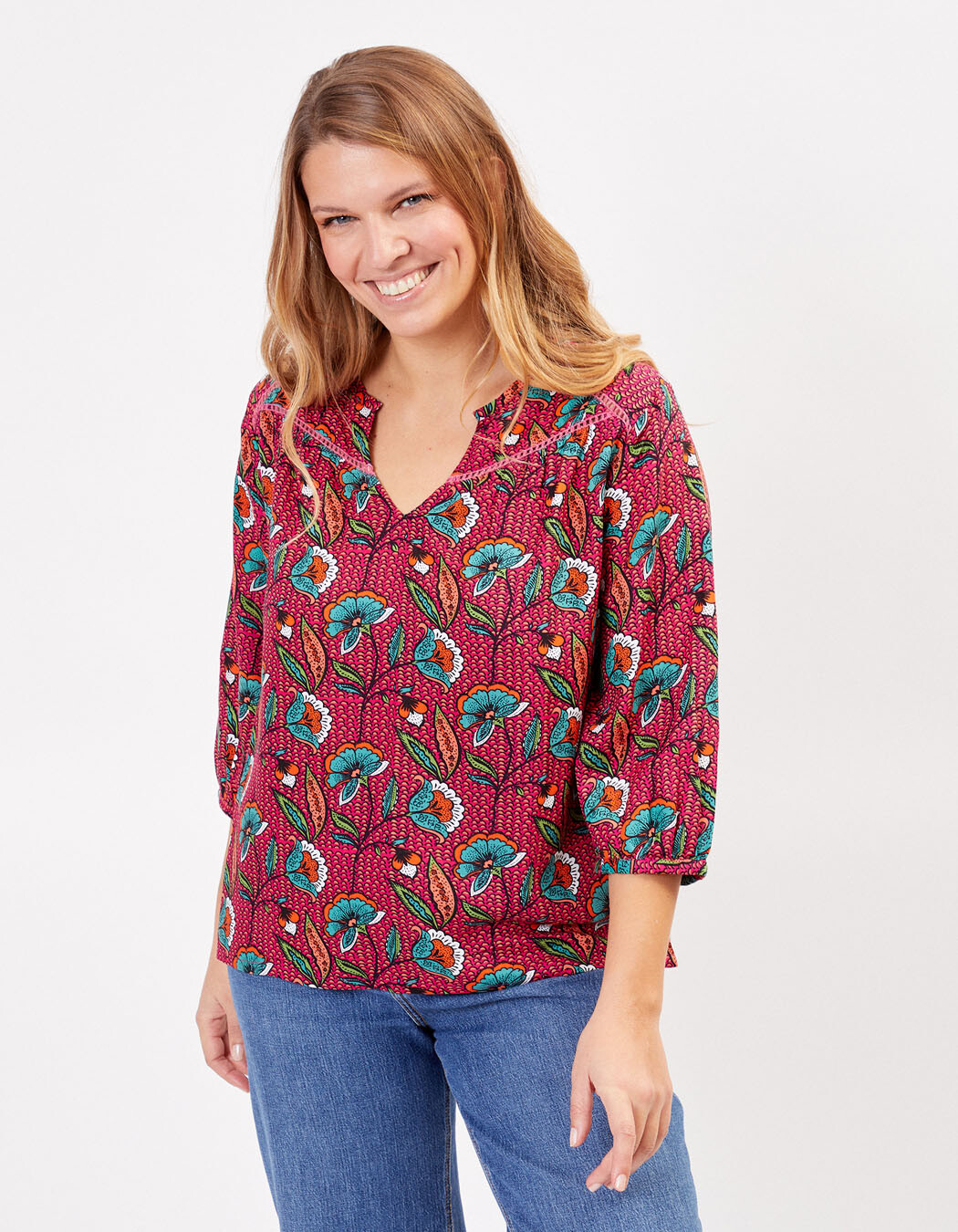 Loose-fitting flowing blouse femme La Fianc&eacute;e