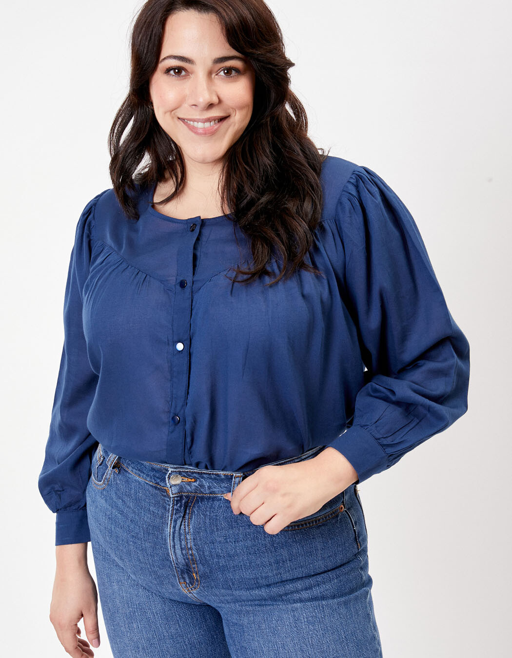 Loose-fitting organic cotton blouse femme La Fiancée