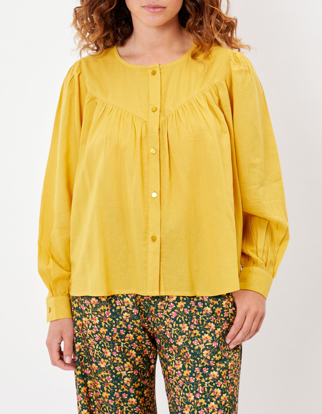 Loose-fitting organic cotton blouse femme La Fiancée
