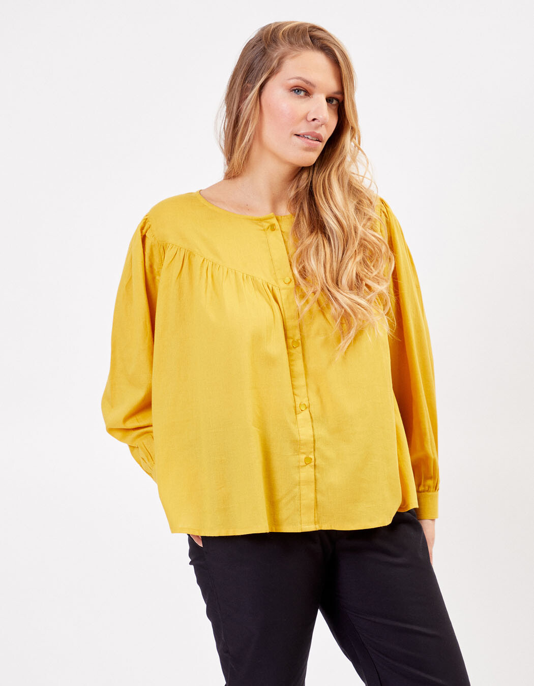 Loose-fitting organic cotton blouse femme La Fiancée