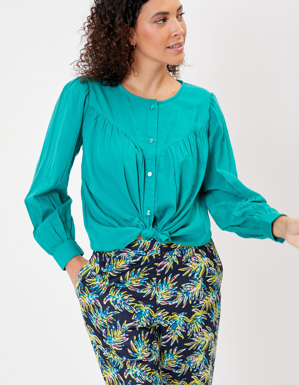 Loose-fitting organic cotton blouse femme La Fiancée