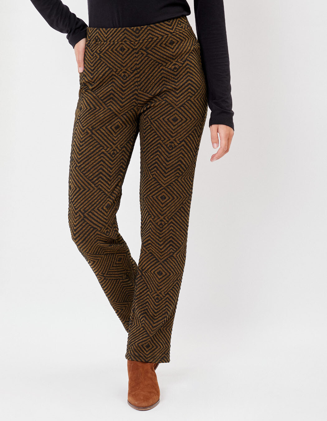 Straight-leg trousers in soft knit femme La Fiancée