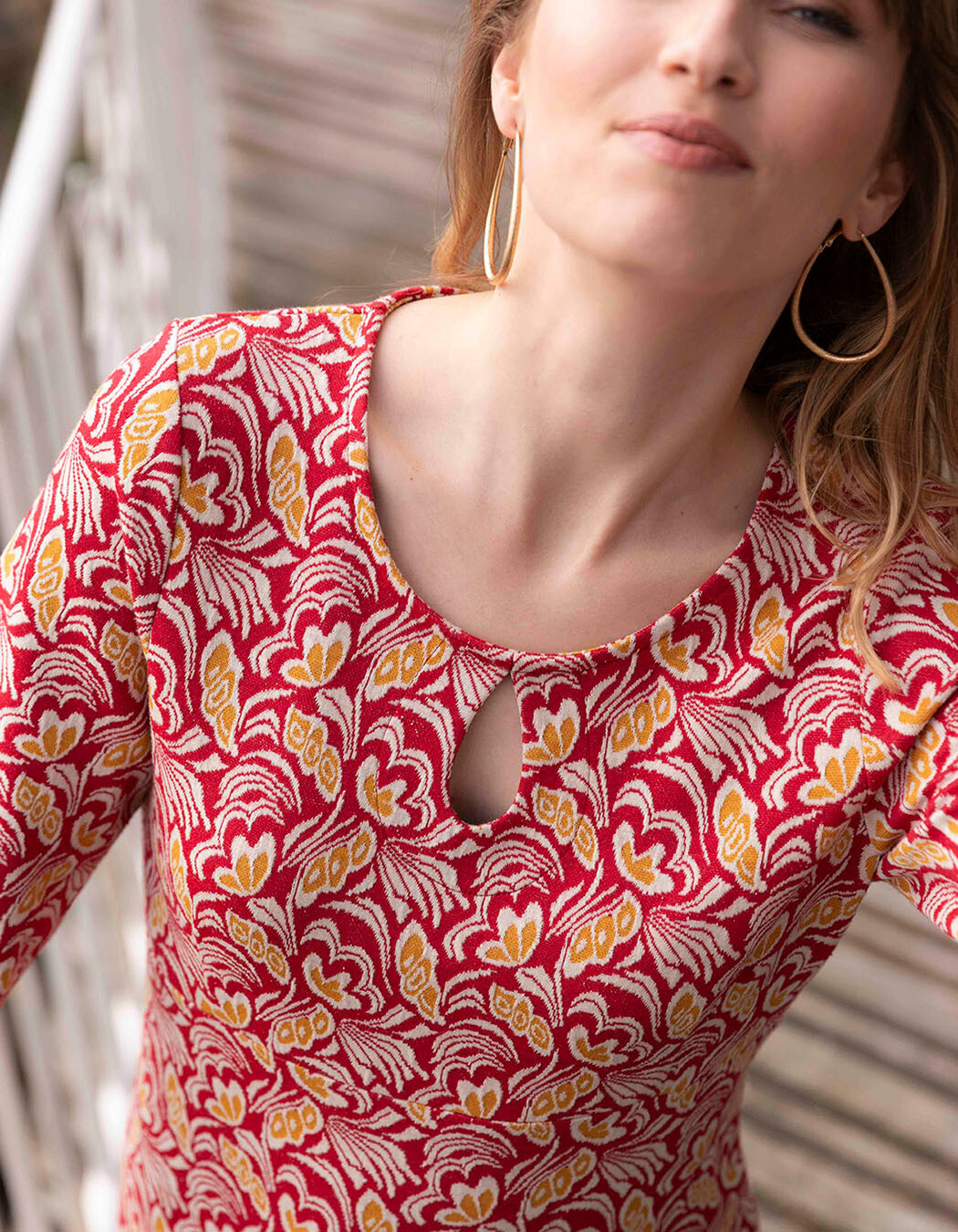 Fitted knit dress femme La Fiancée