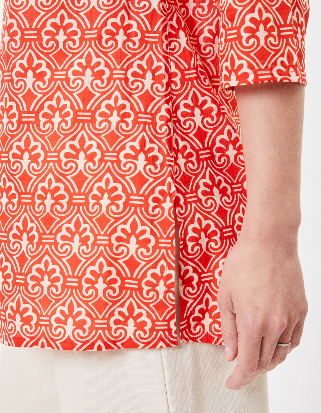 Short tunic in organic cotton voile femme La Fianc&eacute;e
