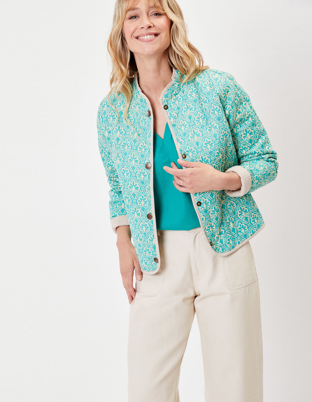Organic cotton lined quilted jacket femme La Fiancée