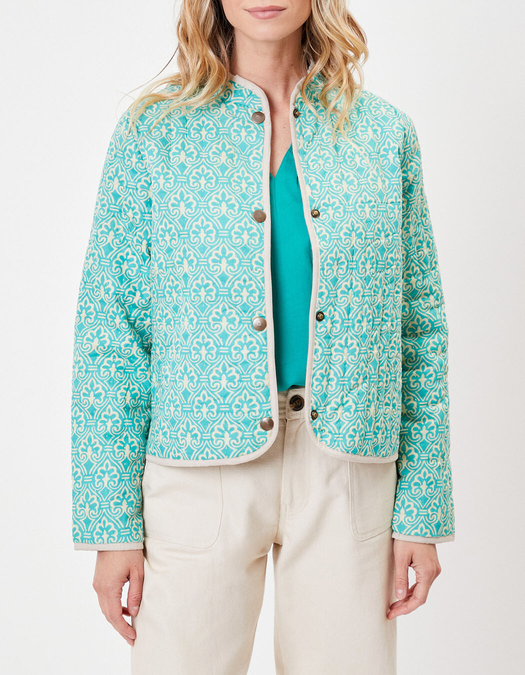 Organic cotton lined quilted jacket femme La Fiancée