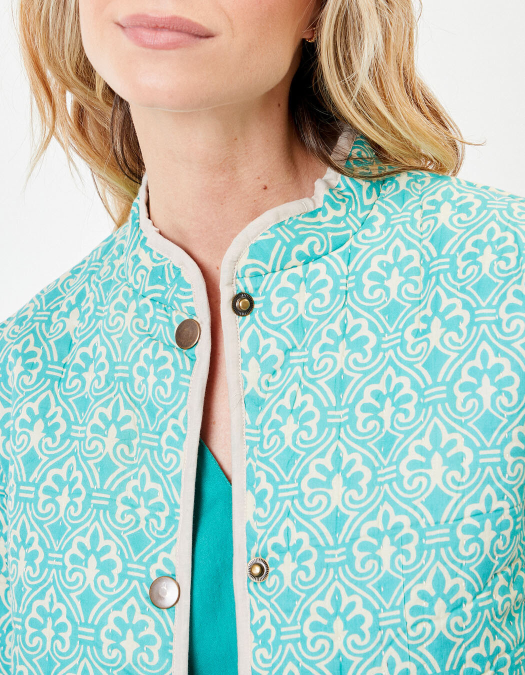 Organic cotton lined quilted jacket femme La Fiancée