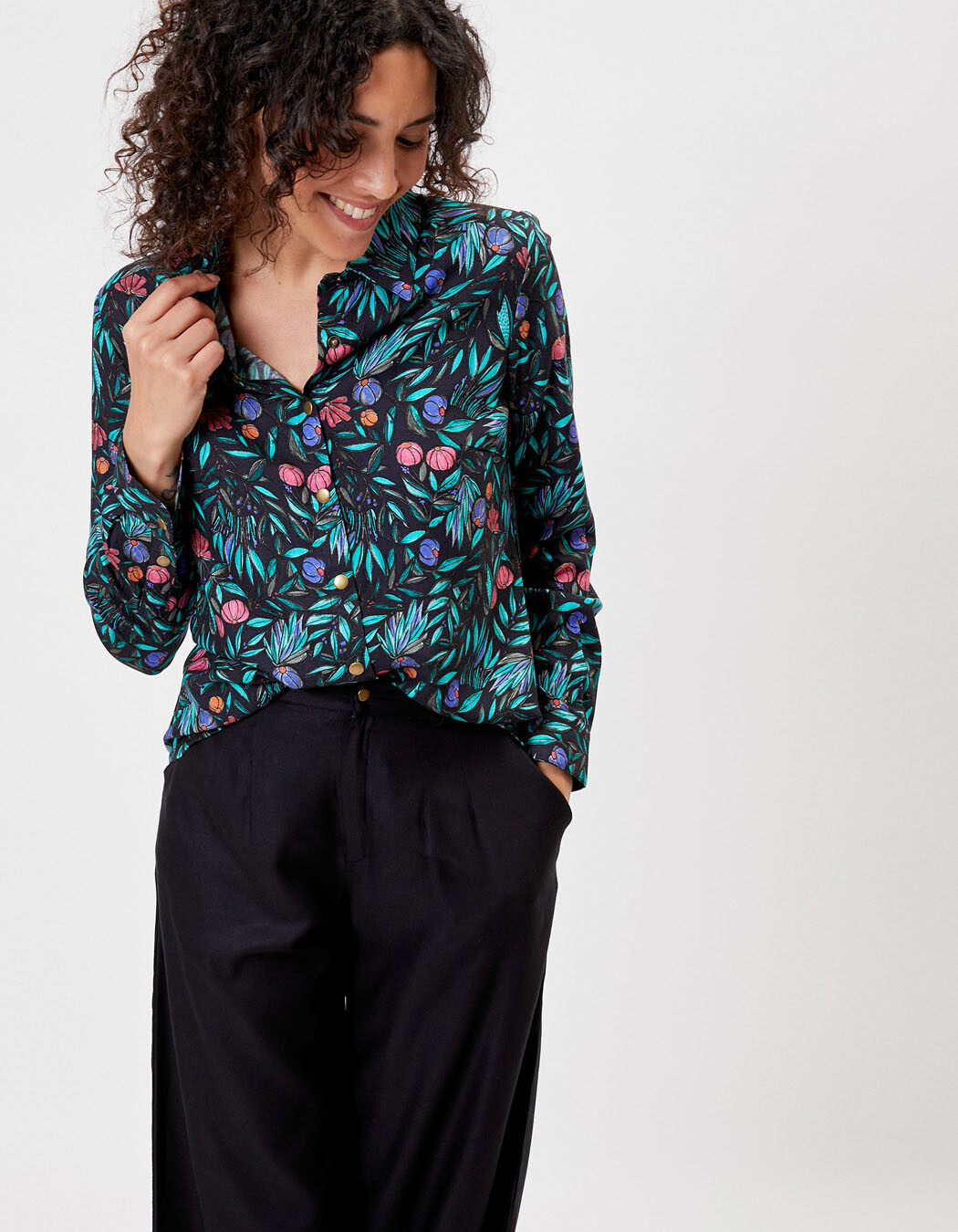 Flowing printed shirt Ecovero femme La Fianc&eacute;e