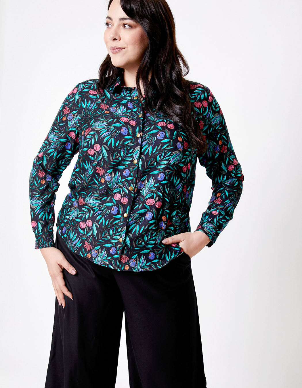 Flowing printed shirt Ecovero femme La Fianc&eacute;e