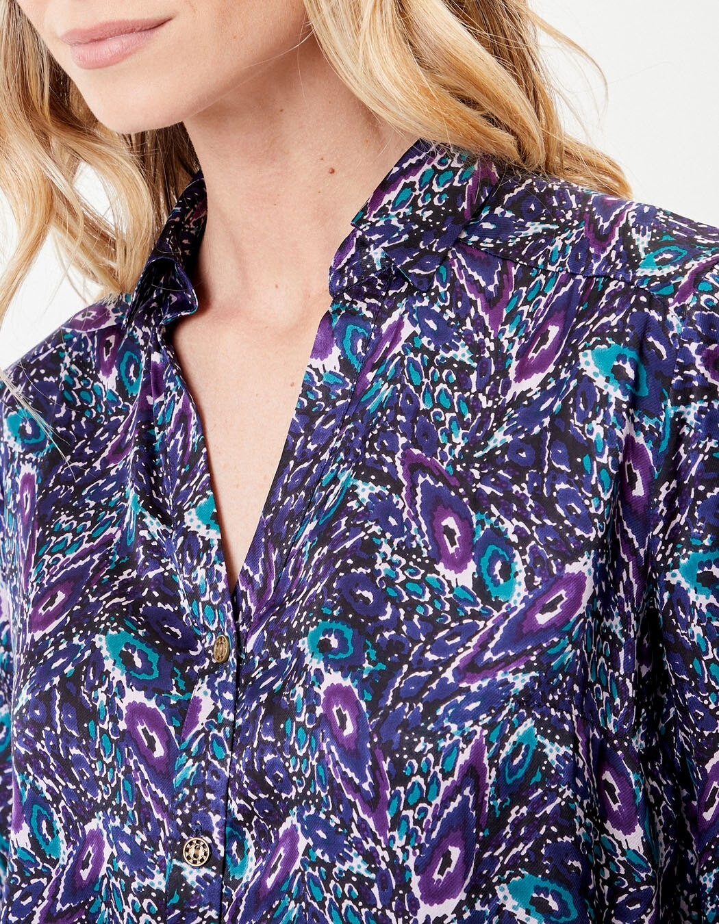 Flowing printed shirt Ecovero femme La Fiancée