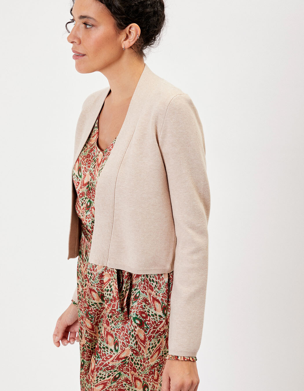 Short plain knit cardigan femme La Fiancée
