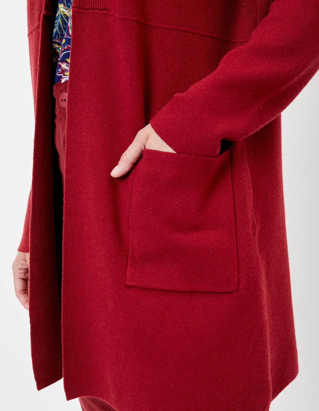 Long plain knit cardigan femme La Fiancée