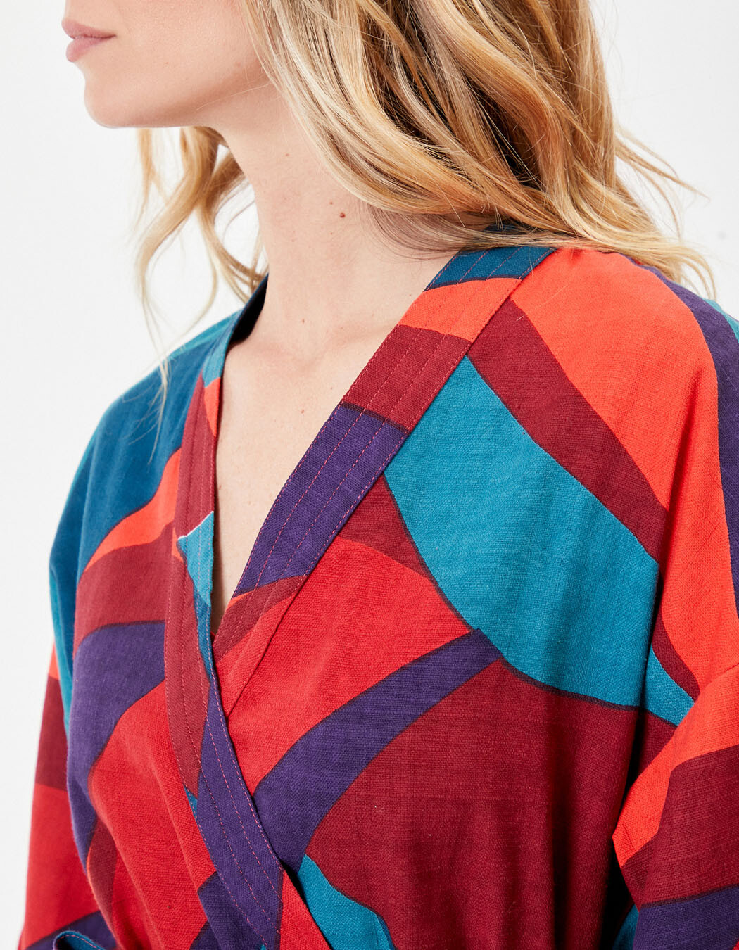 Short Printed Kimono organic cotton femme La Fiancée