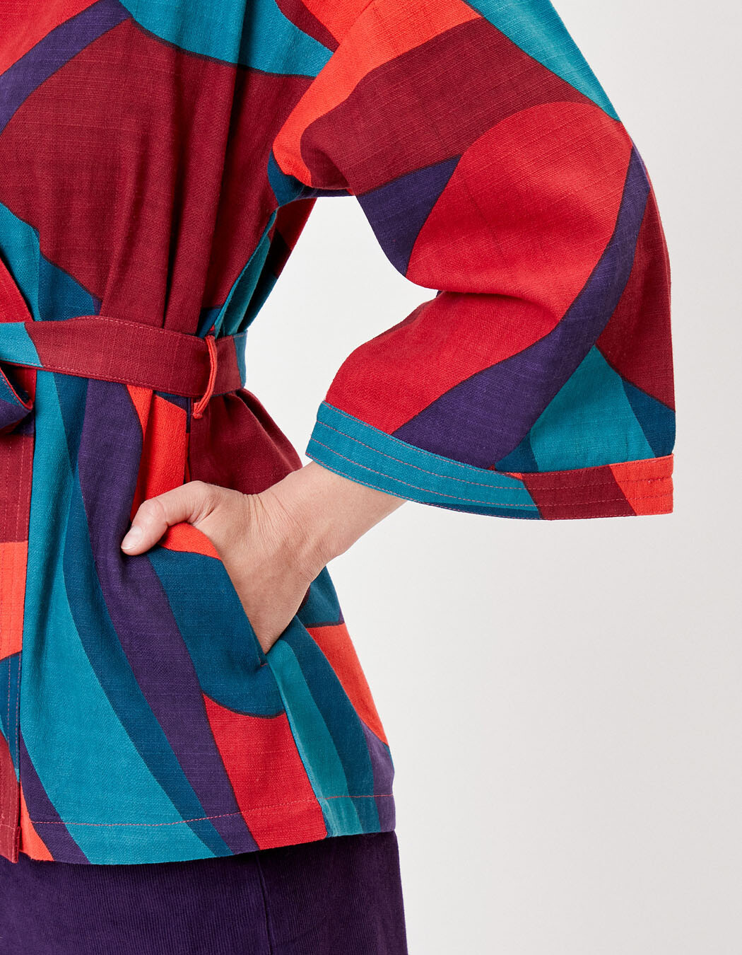 Short Printed Kimono organic cotton femme La Fiancée