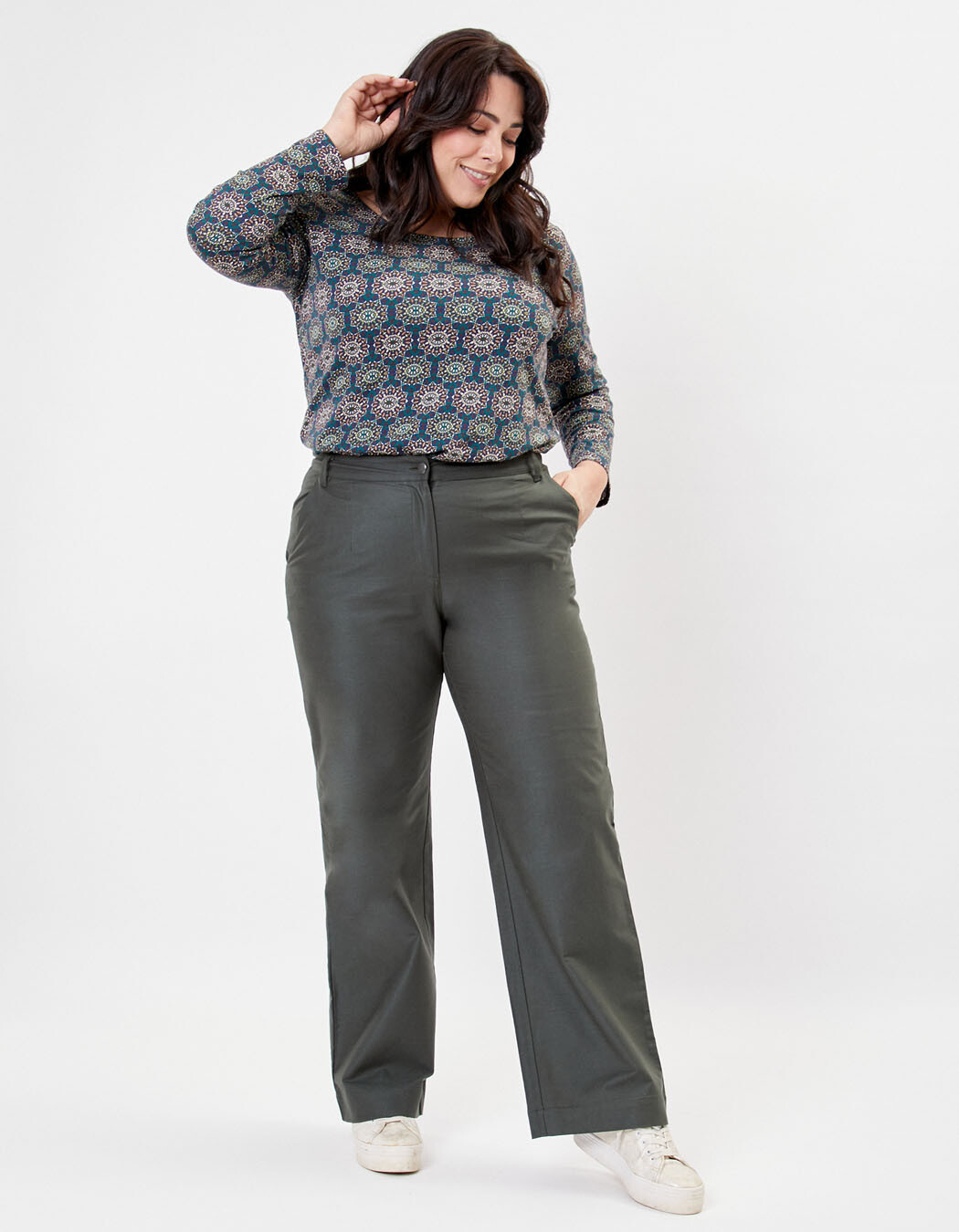 Organic cotton wide-leg trousers femme La Fiancée