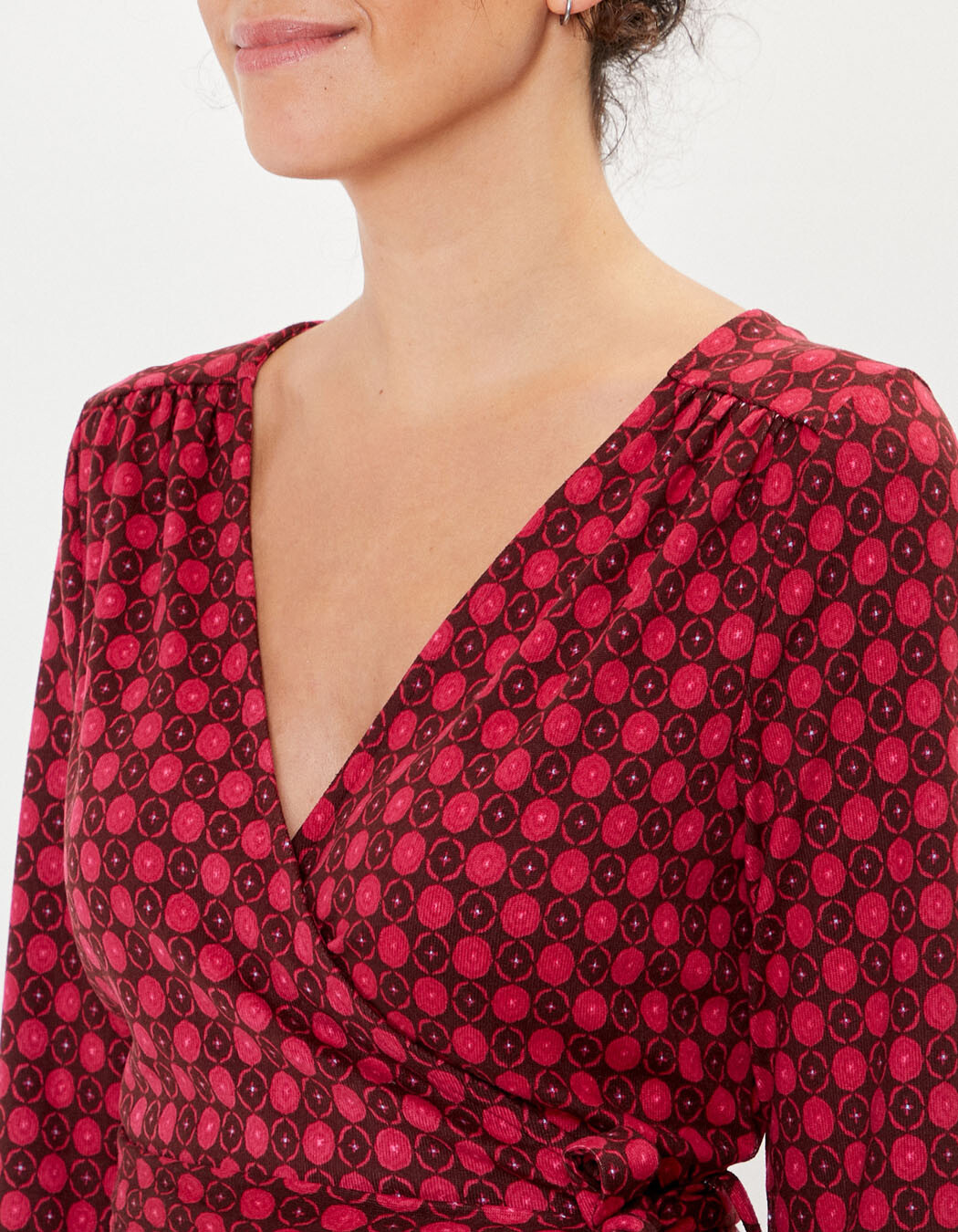 Jersey knit wrap dress femme La Fiancée