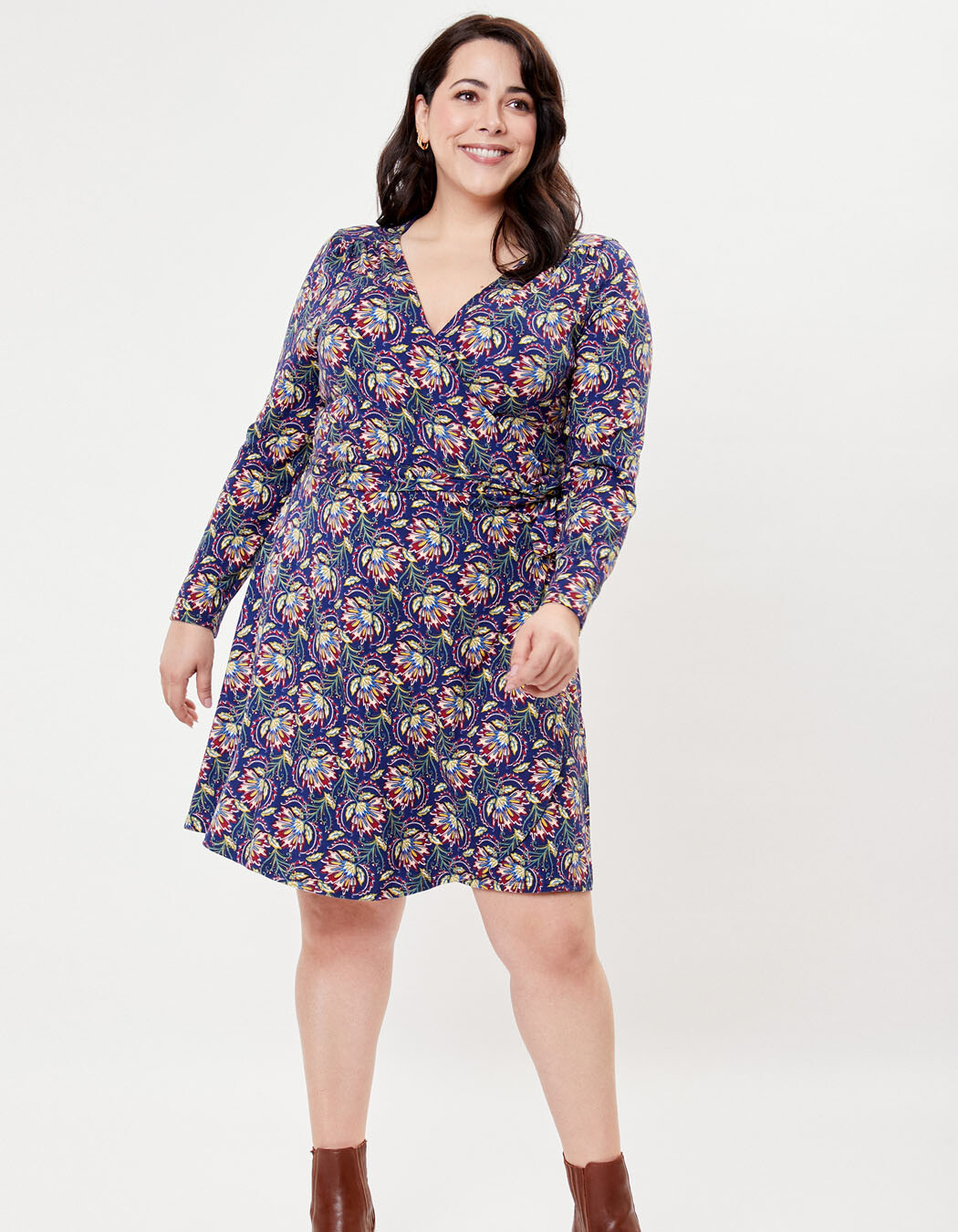 Jersey knit wrap dress femme La Fiancée