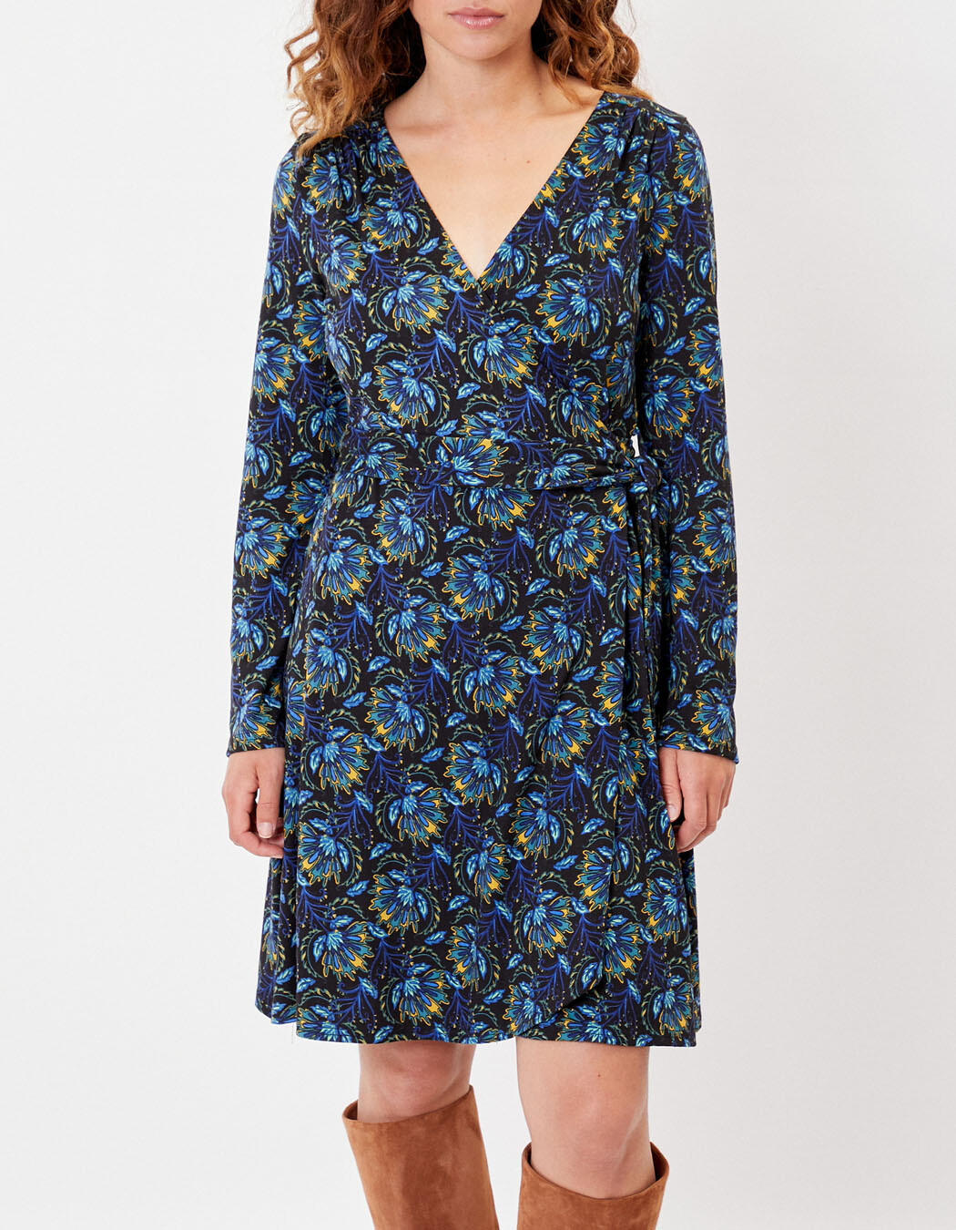 Jersey knit wrap dress femme La Fiancée