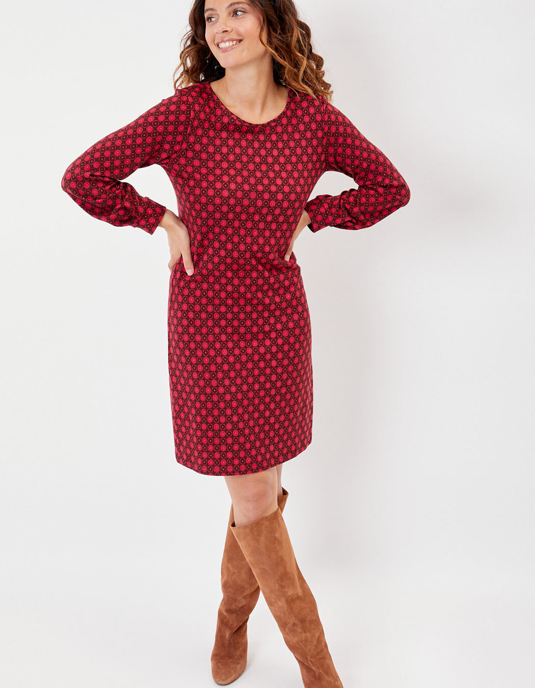 Printed straight dress femme La Fiancée