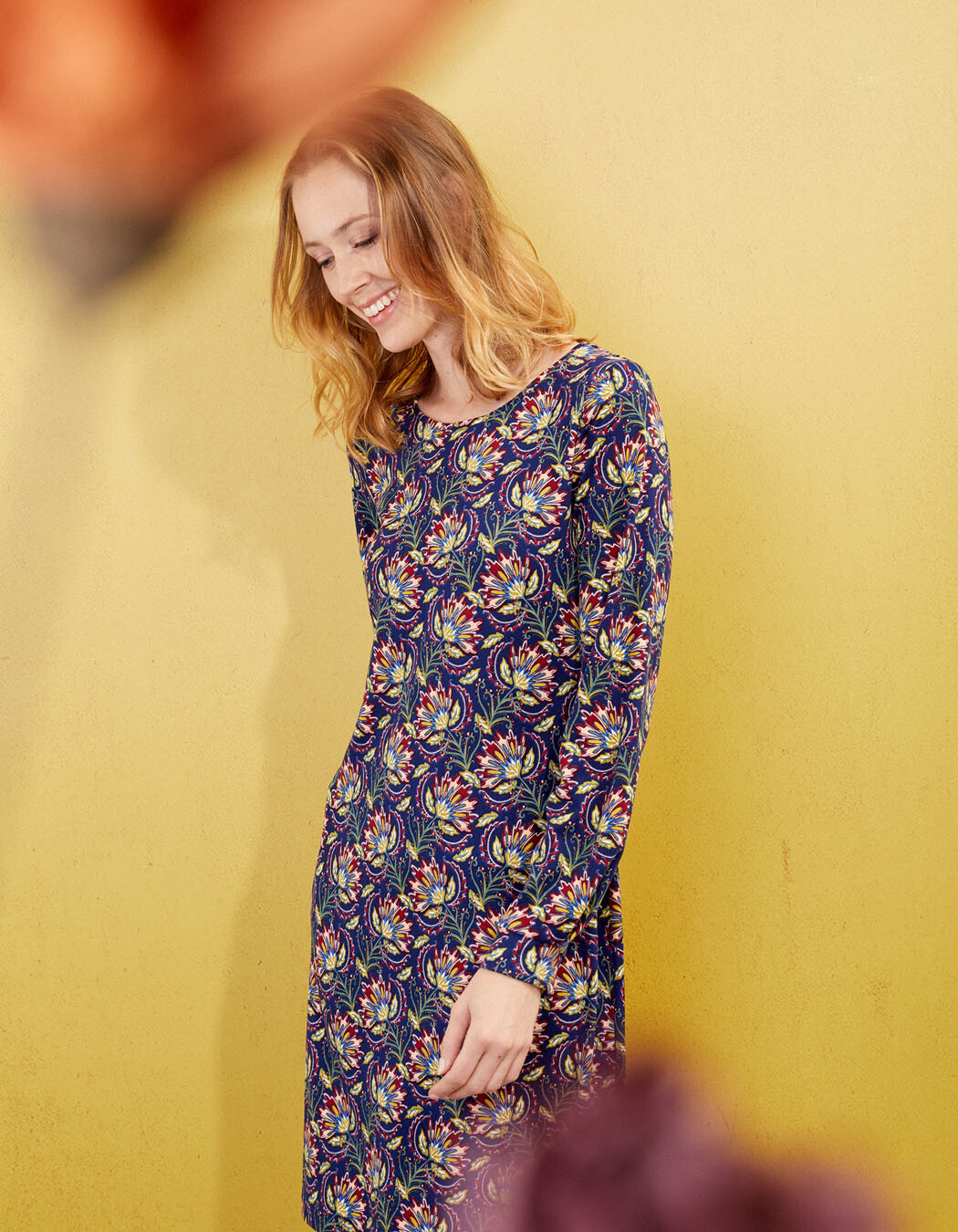 Printed straight dress femme La Fiancée