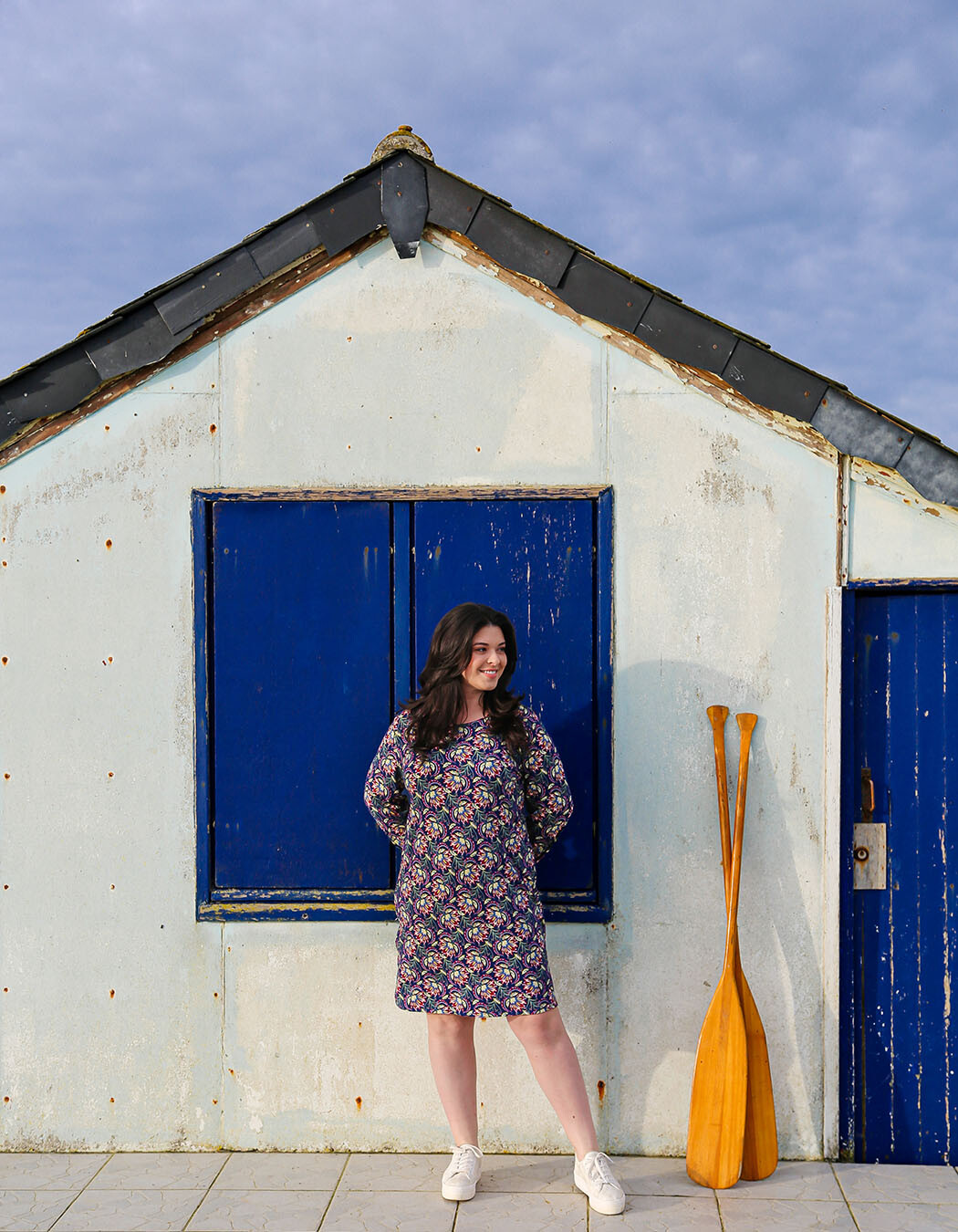 Printed straight dress femme La Fiancée