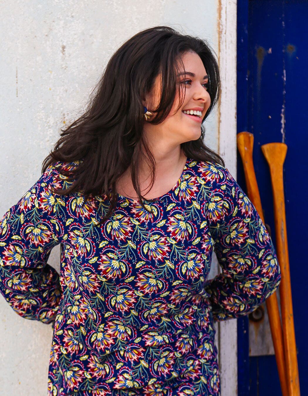Printed straight dress femme La Fiancée