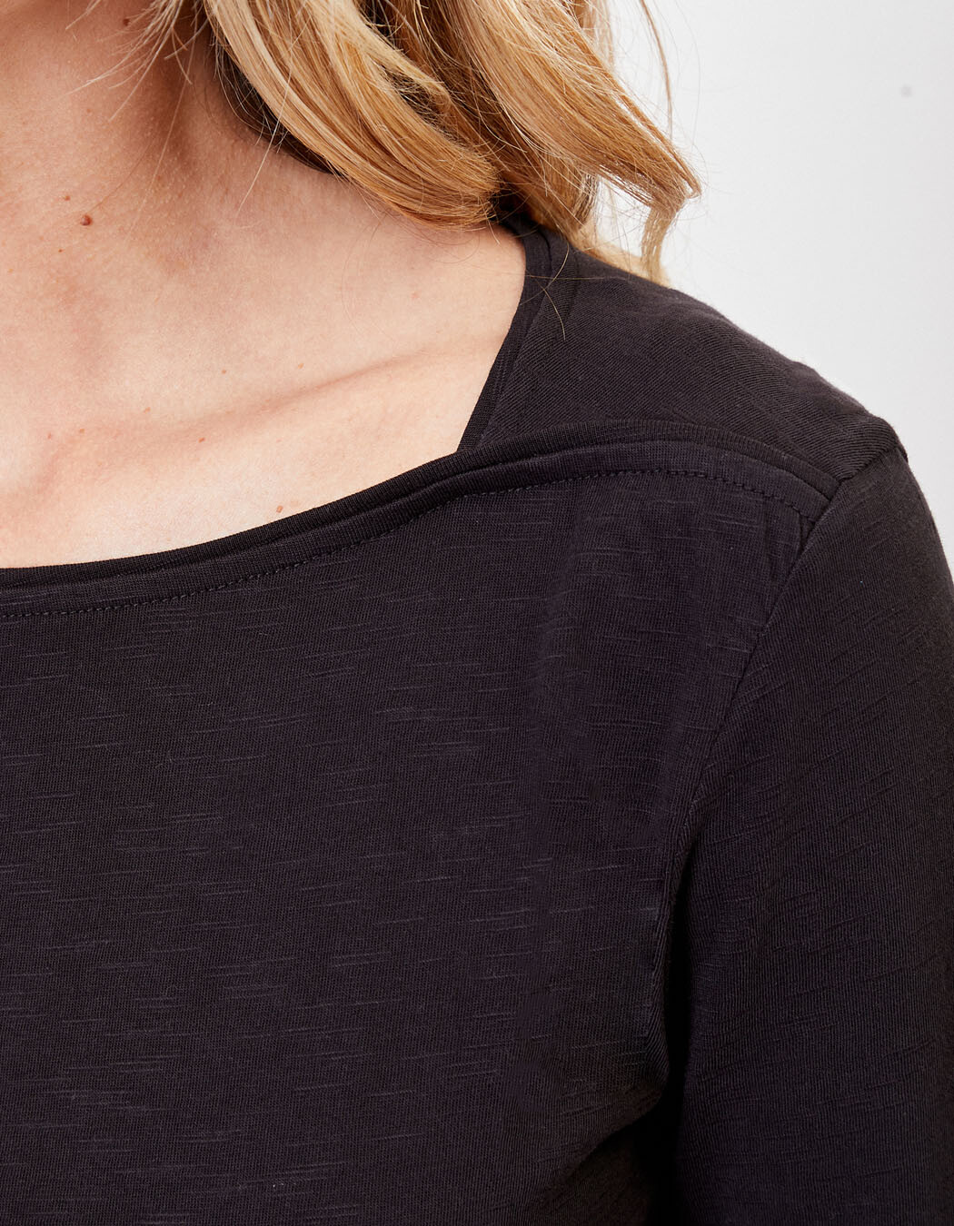 Organic cotton boat-neck T-shirt femme La Fiancée