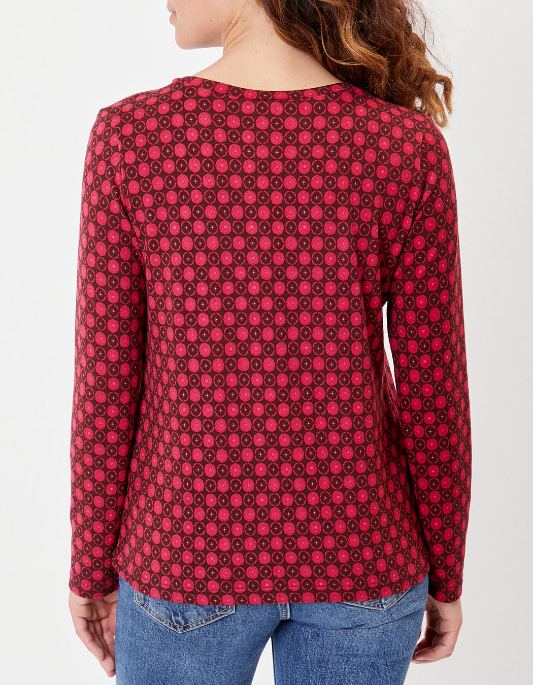 Printed V-neck T-shirt femme La Fiancée