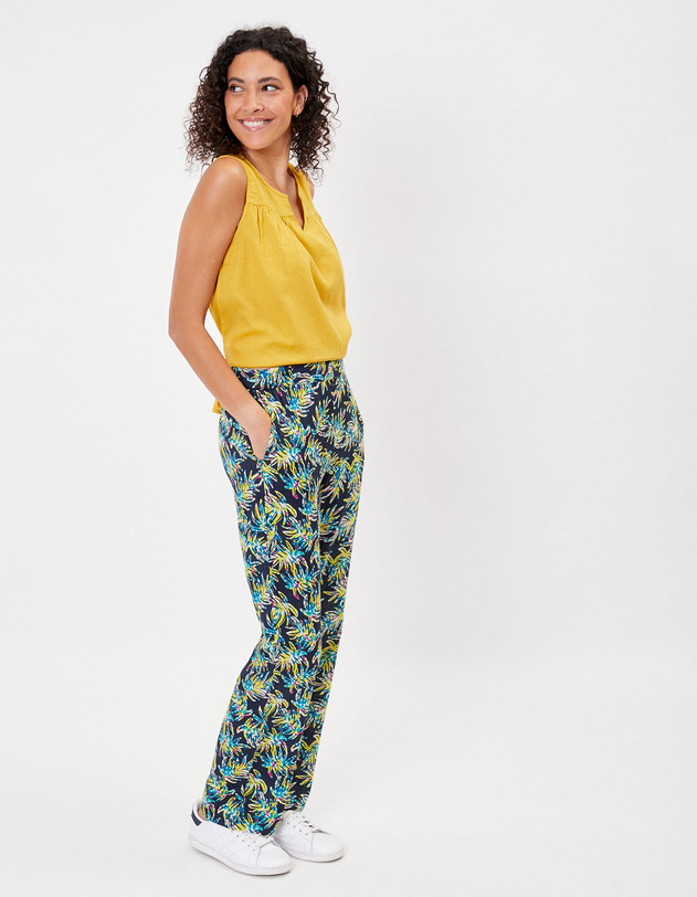 Organic cotton voile straight-leg pants femme La Fianc&eacute;e