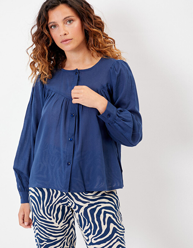 Loose-fitting organic cotton blouse femme La Fianc&eacute;e
