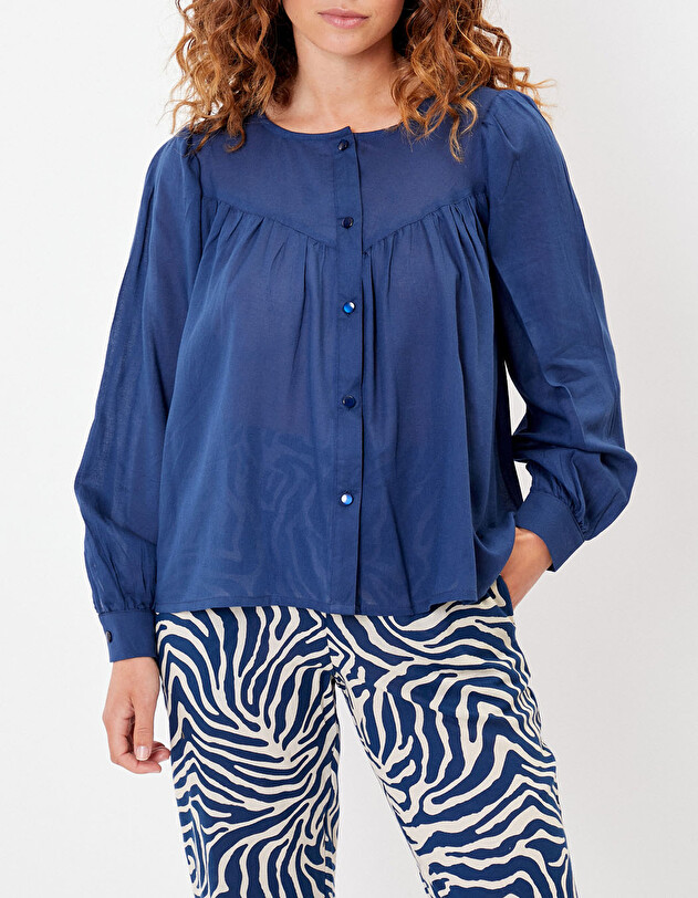 Loose-fitting organic cotton blouse femme La Fianc&eacute;e