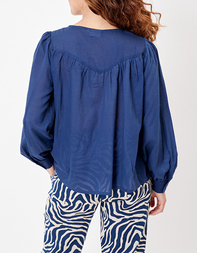 Loose-fitting organic cotton blouse femme La Fianc&eacute;e