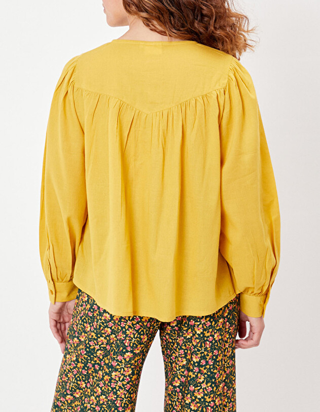 Loose-fitting organic cotton blouse femme La Fianc&eacute;e