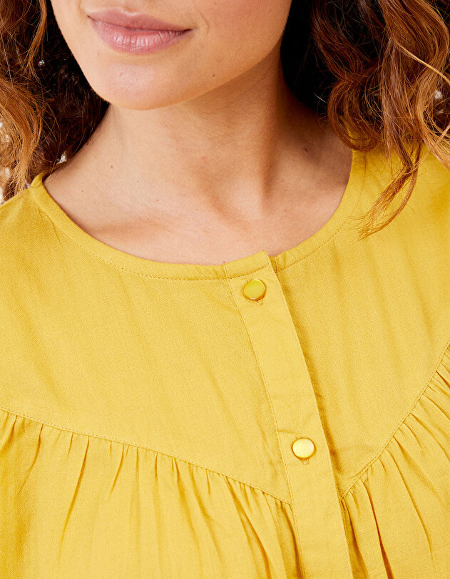 Loose-fitting organic cotton blouse femme La Fianc&eacute;e