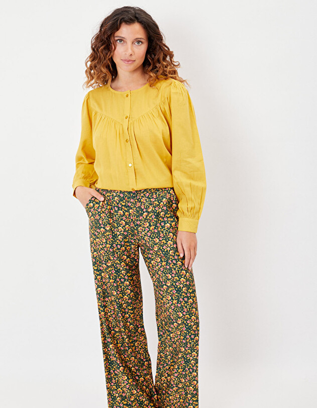 Loose-fitting organic cotton blouse femme La Fianc&eacute;e