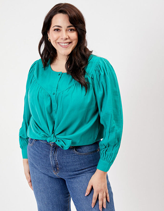 Loose-fitting organic cotton blouse femme La Fianc&eacute;e