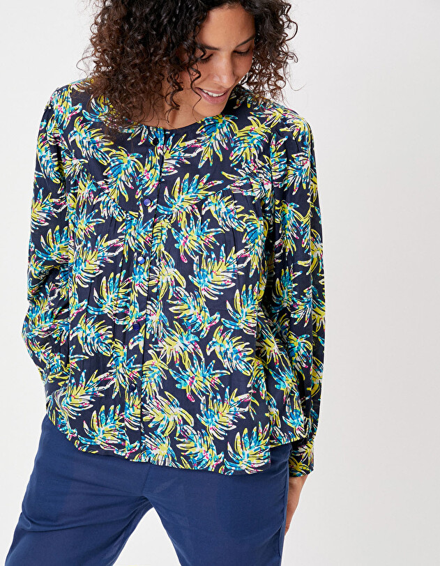 Loose-fitting organic cotton blouse femme La Fianc&eacute;e