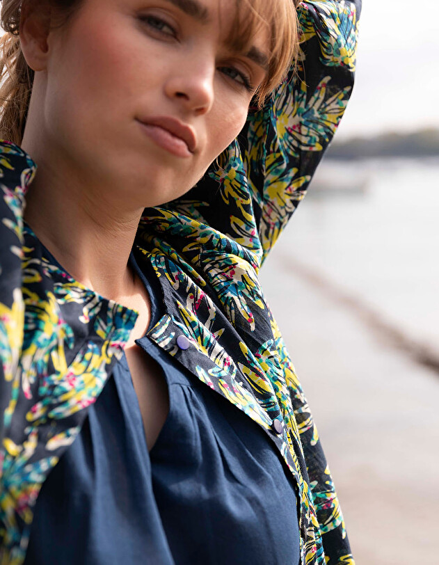 Loose-fitting organic cotton blouse femme La Fianc&eacute;e