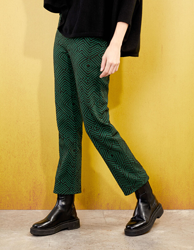 Straight-leg trousers in soft knit femme La Fianc&eacute;e