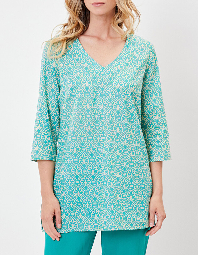 Short tunic in organic cotton voile femme La Fianc&eacute;e